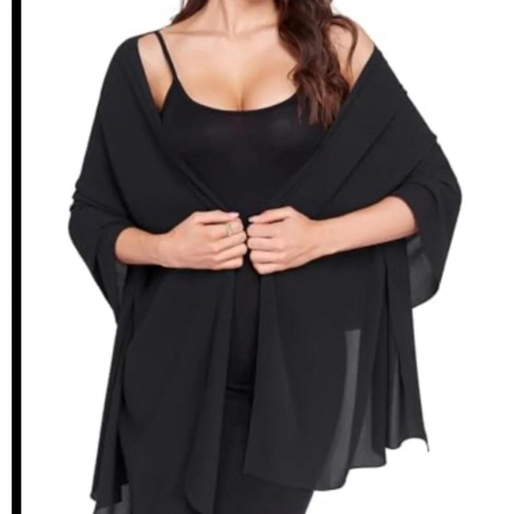 Chiffon Shawl Wrap for Wedding Evening Dress Cover Up Scarf Bridal Pashmina